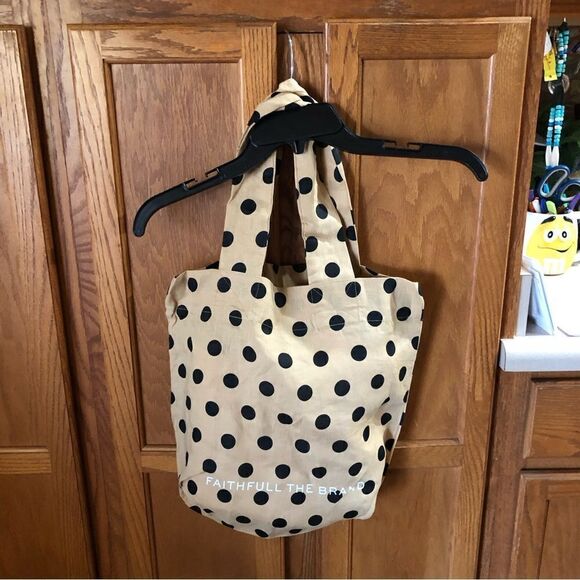 Faithful The Brand Tote Bag La Saison Polka Dot Handmade - Picture 13 of 15